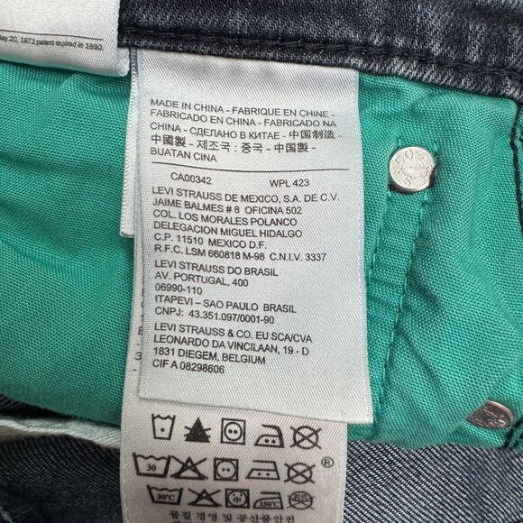 Levi's 511 Slim Fit Denim Jeans Mens 36x30 Blue Straight Leg Dark Wash Casual - Picture 12 of 16